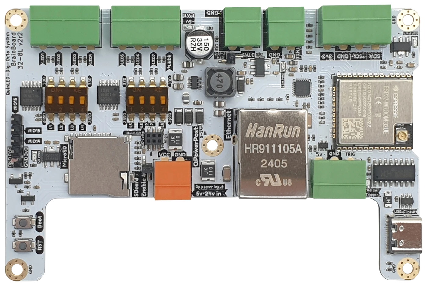Dig-Octa Brainboard-32-8L white controller board