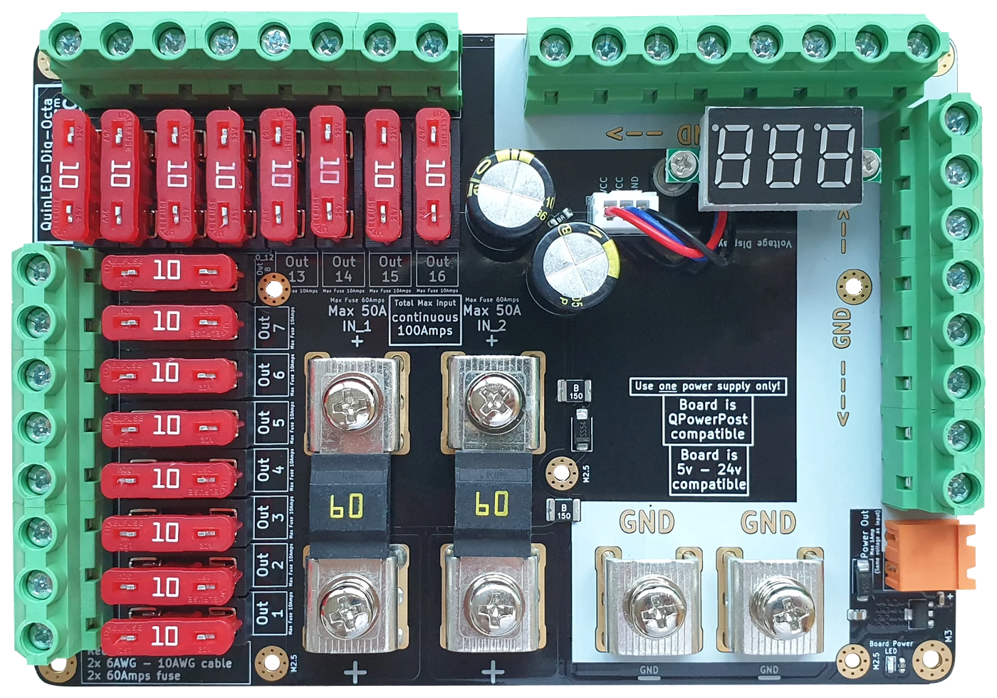 Dig-Octa Power-7HC 100 amp powerboard